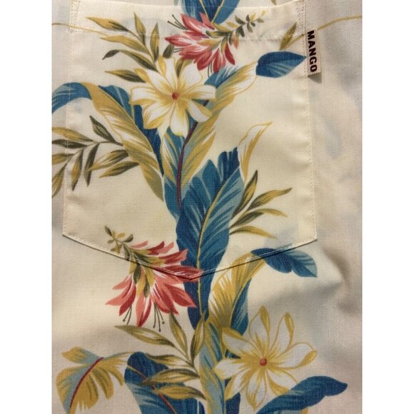 Vintage Mango Okinawa Original Hawaiian Shirt Floral Print Short Sleeve Large - Picture 5 of 7